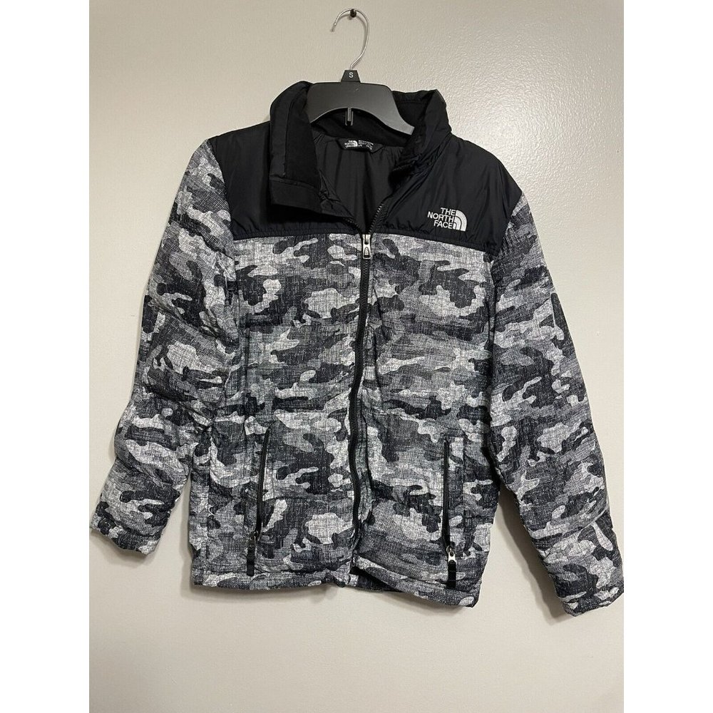 North Face Goose Down Boys Camo Jacket
